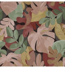Обои Grandeco Perfect Harmony PH 3011 Винил на флизелине (0,53x10,05) Розовый/Коричневый/Зеленый, Листья