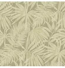 Обои Grandeco Perfect Harmony PH 3407 Винил на флизелине (0,53x10,05) Зеленый, Листья/Рогожка