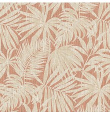 Обои Grandeco Perfect Harmony PH 3415 Винил на флизелине (0,53x10,05) Коричневый/Оранжевый, Листья/Рогожка