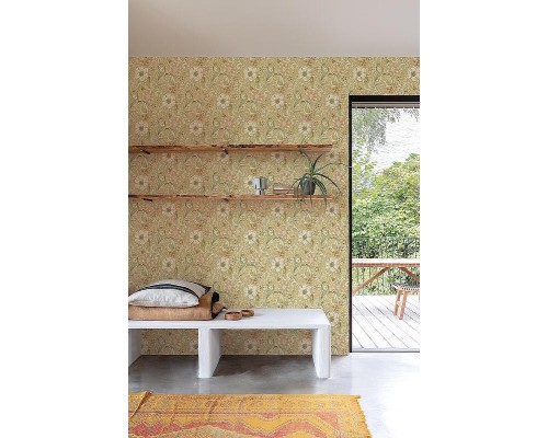 Обои Grandeco Perfect Harmony PH 3107 Винил на флизелине (0,53x10,05) Бежевый/Зеленый, Цветы/Листья