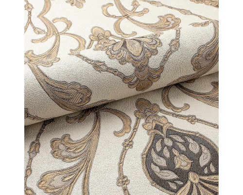 Обои Fipar Grand Classic R 28012 Винил на флизелине (1,06x10,05) Бежевый/Коричневый, Орнамент