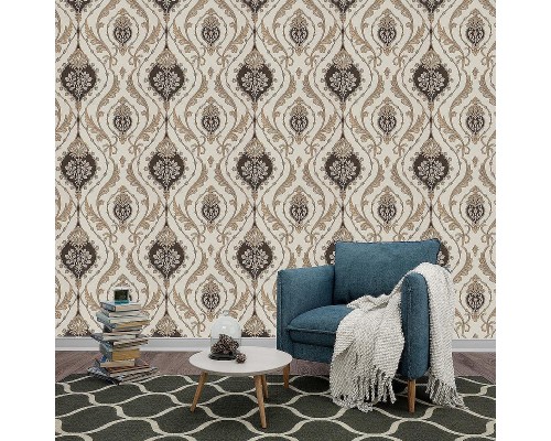 Обои Fipar Grand Classic R 28012 Винил на флизелине (1,06x10,05) Бежевый/Коричневый, Орнамент