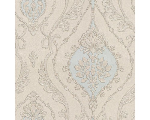 Обои Fipar Grand Classic R 28014 Винил на флизелине (1,06x10,05) Бежевый/Голубой, Орнамент
