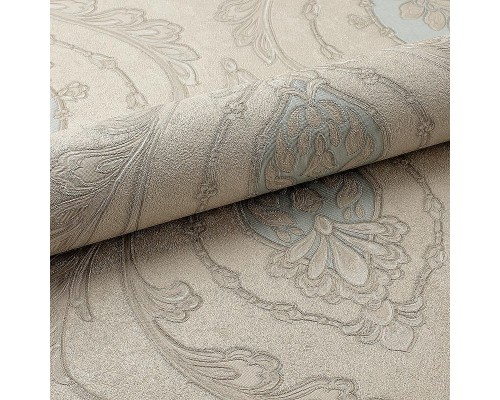 Обои Fipar Grand Classic R 28014 Винил на флизелине (1,06x10,05) Бежевый/Голубой, Орнамент
