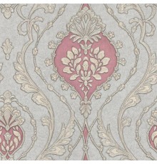 Обои Fipar Grand Classic R 28015 Винил на флизелине (1,06x10,05) Серый/Красный, Орнамент