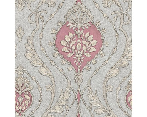 Обои Fipar Grand Classic R 28015 Винил на флизелине (1,06x10,05) Серый/Красный, Орнамент