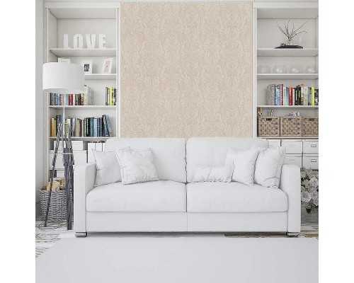 Обои Fipar Grand Classic R 28022 Винил на флизелине (1,06x10,05) Бежевый, Дамаск