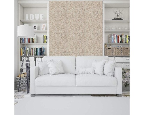 Обои Fipar Grand Classic R 28023 Винил на флизелине (1,06x10,05) Бежевый/Коричневый, Дамаск