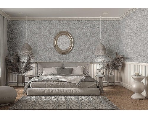 Обои Fipar Grand Classic R 28035 Винил на флизелине (1,06x10,05) Голубой, Дамаск