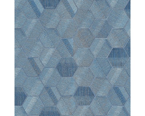 Обои Zambaiti Parati Lamborghini III Z12831 Винил на флизелине (0,7x10,05) Голубой/Синий, Геометрия/Ромб