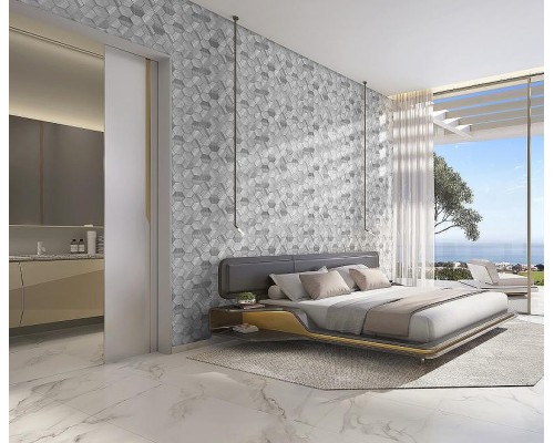 Обои Zambaiti Parati Lamborghini III Z12831 Винил на флизелине (0,7x10,05) Голубой/Синий, Геометрия/Ромб