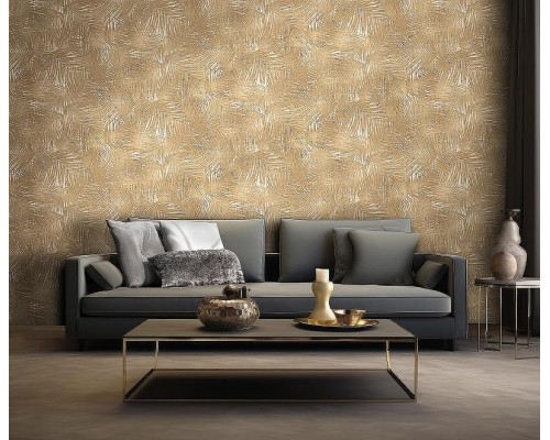 Обои Zambaiti Parati Lamborghini III Z12844 Винил на флизелине (0,7x10,05) Бежевый, Листья