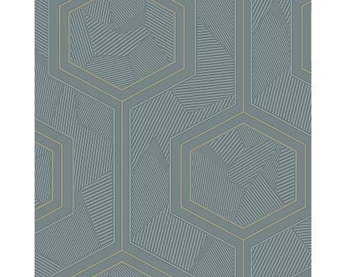 Обои Zambaiti Parati Lamborghini III Z12853 Винил на флизелине (0,7x10,05) Синий/Зеленый, Геометрия