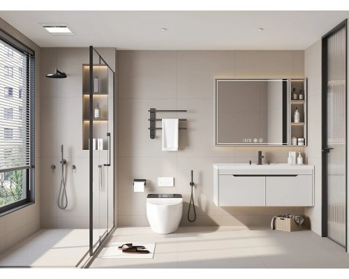 Электрический полотенцесушитель AQUAme 42х52 AQM3113GM цвет Темный металл шлифованный