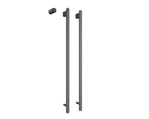 Электрический полотенцесушитель AQUAme 100х45 AQM3132GM цвет Темный металл шлифованный