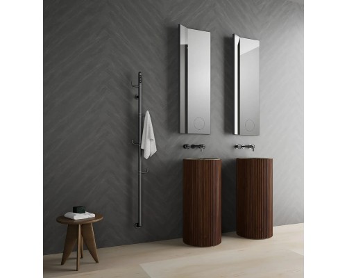 Электрический полотенцесушитель AQUAme 166х18 AQM3150GM цвет Темный металл шлифованный