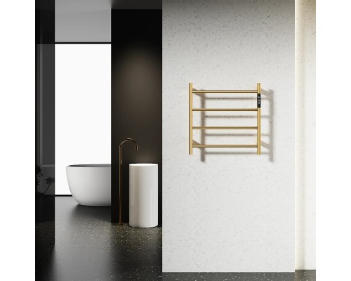 Электрический полотенцесушитель AQUAme 47х47 AQM3124BG цвет Золото шлифованное