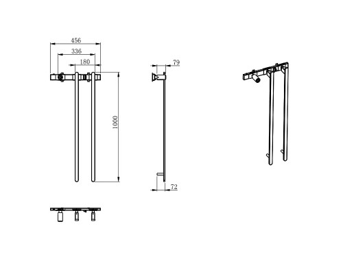 Электрический полотенцесушитель AQUAme 100х45 AQM3132CR цвет Хром