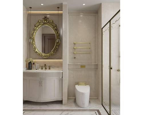 Электрический полотенцесушитель AQUAme 50х52 AQM3143BG цвет Золото шлифованное