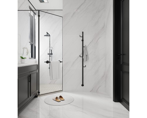 Электрический полотенцесушитель AQUAme 166х18 AQM3150MB цвет Черный матовый