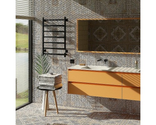 Электрический полотенцесушитель Aringa Порто 80x50 AR03012BL Черный