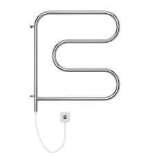 Электрический полотенцесушитель Terminus F-образный 600x600 4620768883897 поворотный цвет Хром