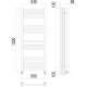Водяной полотенцесушитель Terminus Альба П18 500х1200 4670078530462 цвет Хром, нижнее подключение, G 1/2" ВР, с комплектом вентилей