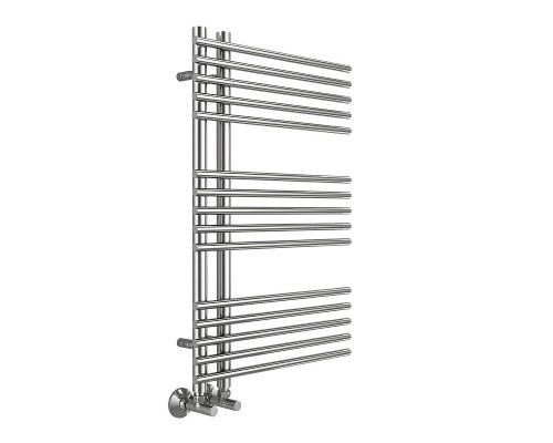 Водяной полотенцесушитель Terminus Астра П15 70х800 4670078530486 цвет Хром, нижнее подключение, G 1/2" ВР, с комплектом вентилей
