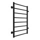 Водяной полотенцесушитель Terminus Аврора П8 500х800 бп500 4670078543479 цвет Черный матовый, боковое подключение, G 1" НР