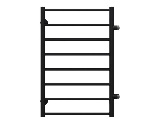 Водяной полотенцесушитель Terminus Аврора П8 500х800 бп500 4670078543479 цвет Черный матовый, боковое подключение, G 1" НР