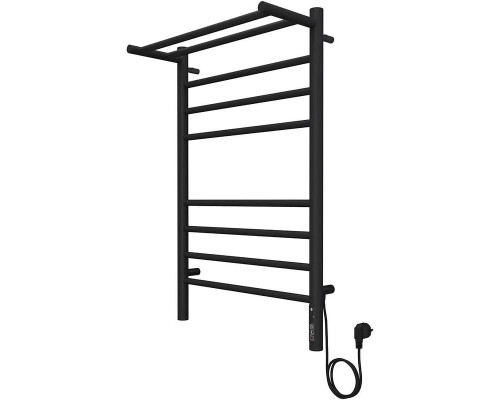 Электрический полотенцесушитель Terminus Аврора П8 500х800 КС 4670078556974 с полкой цвет Черный матовый