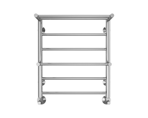 Водяной полотенцесушитель Terminus Аврора П6 500х600 4670078563262 с полкой цвет Хром, нижнее подключение, G 1/2" ВР