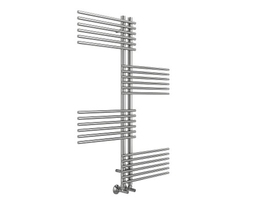 Водяной полотенцесушитель Terminus Европа П24 70х1200 4670078530622 цвет Хром, нижнее подключение, G 1/2" ВР, с комплектом вентилей