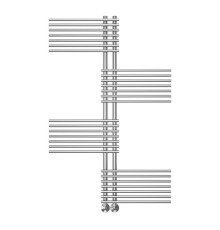 Водяной полотенцесушитель Terminus Европа П28 70х1400 4670078530639 цвет Хром, нижнее подключение, G 1/2" ВР, с комплектом вентилей
