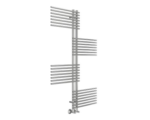 Водяной полотенцесушитель Terminus Европа П28 70х1400 4670078530639 цвет Хром, нижнее подключение, G 1/2" ВР, с комплектом вентилей