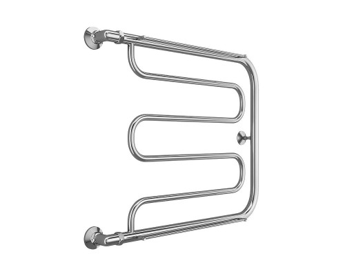 Водяной полотенцесушитель Terminus Фокстрот (1) 600x700 4620768881343 с полкой цвет Хром, боковое подключение, G 1" НР