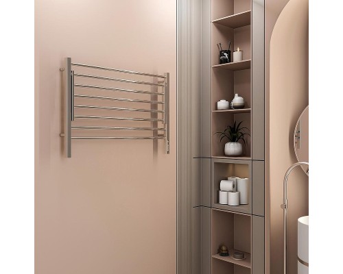 Электрический полотенцесушитель Terminus Горизонт П8 800х600 4670078543530 с полкой цвет Хром