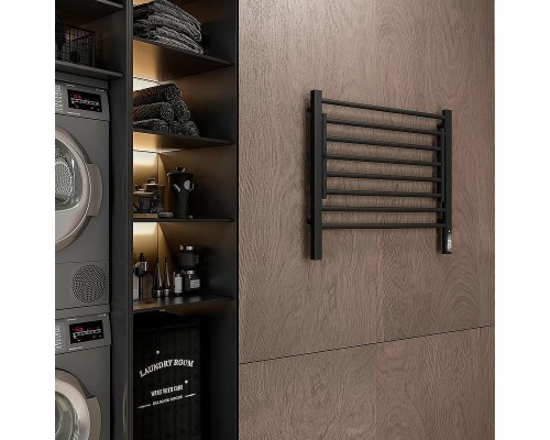 Электрический полотенцесушитель Terminus Горизонт П8 600х600 4670078543523 с полкой цвет Черный муар