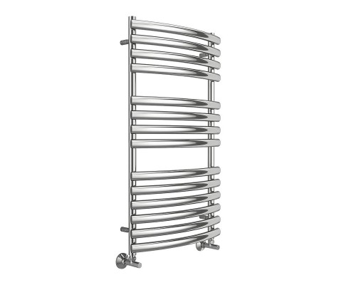 Водяной полотенцесушитель Terminus Капри П14 500х1000 4670078530646 цвет Хром, нижнее подключение, G 1/2" ВР, с комплектом вентилей