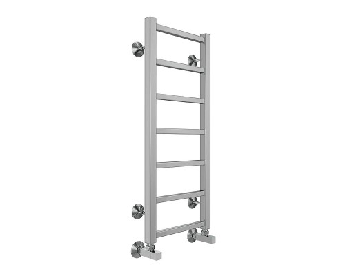 Водяной полотенцесушитель Terminus Контур П7 300х800 4670078529633 цвет Хром, нижнее подключение, G 1/2" ВР, с угловым соединением