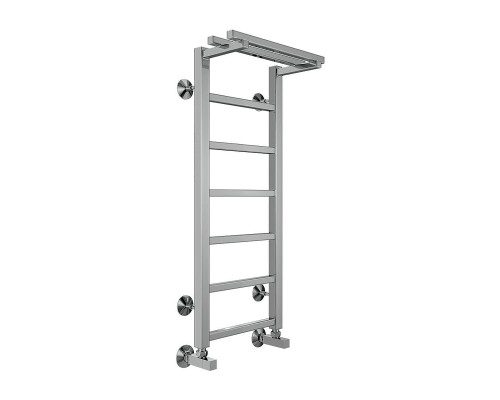 Водяной полотенцесушитель Terminus Контур П7 300х800 4670078529695 с полкой цвет Хром, нижнее подключение, G 1/2" ВР, с угловым соединением