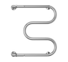 Водяной полотенцесушитель Terminus М-образный с/п (1) 500x600 4620768880346 с полкой цвет Хром, боковое подключение, G 1" НР