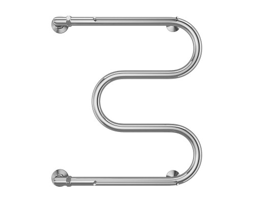 Водяной полотенцесушитель Terminus М-образный с/п (1) 500x600 4620768880346 с полкой цвет Хром, боковое подключение, G 1" НР