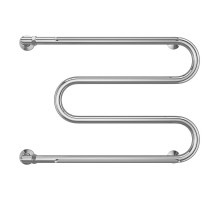 Водяной полотенцесушитель Terminus М-образный с/п (1) 500x700 4620768880353 с полкой цвет Хром, боковое подключение, G 1" НР