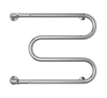 Водяной полотенцесушитель Terminus М-образный с/п (1) 600x500 4620768880391 с полкой цвет Хром, боковое подключение, G 1" НР