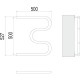 Водяной полотенцесушитель Terminus М-образный (3/4) 500х500 4620768880490 цвет Хром, боковое подключение, G 3/4" НР
