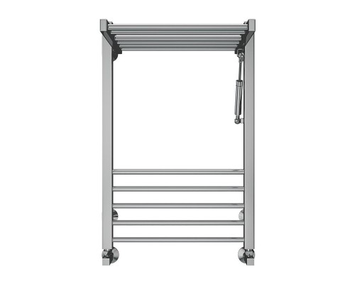 Водяной полотенцесушитель Terminus Валенсия П12 500х800 4670078529473 с полкой цвет Хром, нижнее подключение, G 1/2" ВР, с угловым соединением