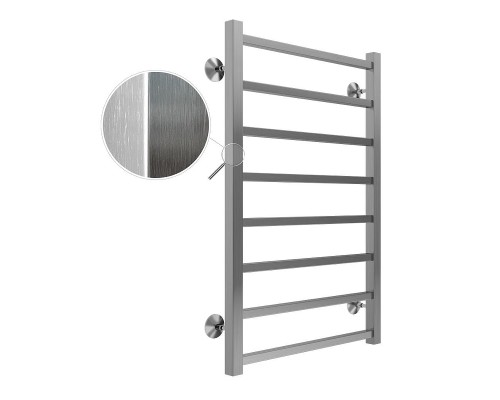 Водяной полотенцесушитель Terminus Ватикан П8 500х800 4670078562654 цвет Сатин, нижнее подключение, G 1/2" ВР