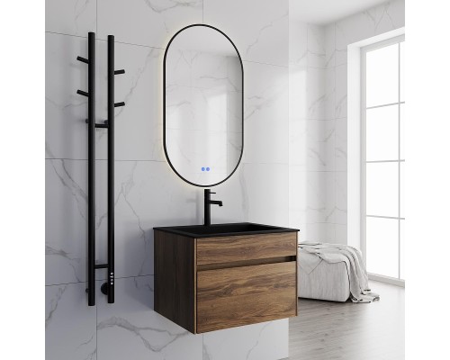 Электрический полотенцесушитель Vincea 25х130 VTD-1D2BE цвет Черный матовый