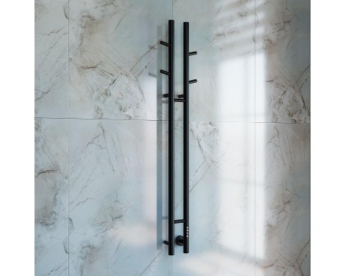 Электрический полотенцесушитель Vincea 25х130 VTD-1D2BE цвет Черный матовый